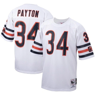 Mitchell & Ness Walter Payton White Chicago Bears Big & Tall 1985 Retired Player Replica Jersey