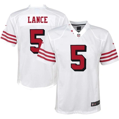Nike Kids' Youth  Trey Lance White San Francisco 49ers Alternate Game Jersey