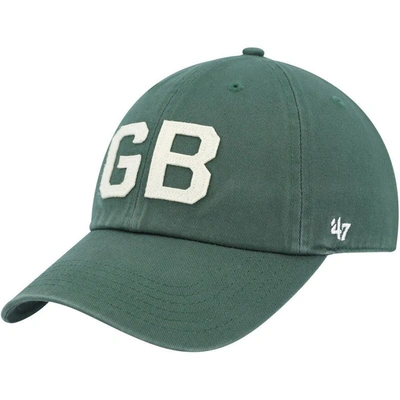 47 Brand '47 Green Green Bay Packers Finley Clean Up Adjustable Hat
