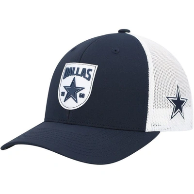 Hooey Men's  Navy, White Dallas Cowboys Star Patch Trucker Snapback Hat In Navy,white