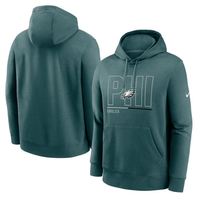 Nike Midnight Green Philadelphia Eagles City Code Club Fleece Pullover Hoodie In Green