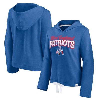 Fanatics Branded Heathered Royal New England Patriots First Team Flowy Pullover Hoodie In Heather Royal