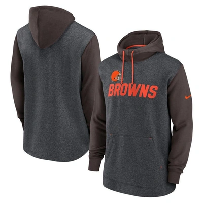 Nike Men's Surrey Legacy (nfl Cleveland Browns) Pullover Hoodie In Grey