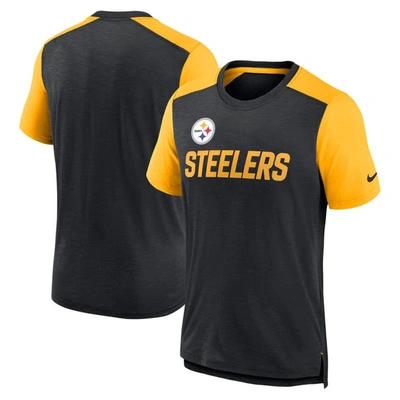 Nike Men's Color Block Team Name (nfl Pittsburgh Steelers) T-shirt In Black