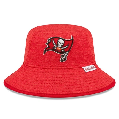 New Era Heather Red Tampa Bay Buccaneers Bucket Hat