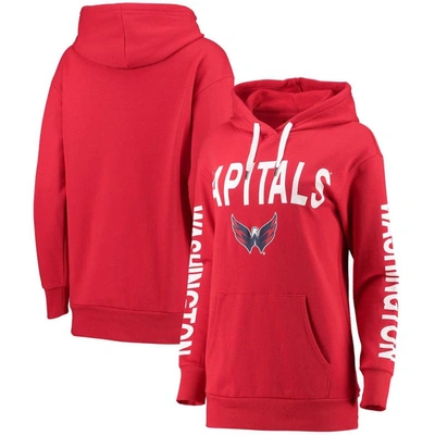 G-iii 4her By Carl Banks Red Washington Capitals Extra Inning Pullover Hoodie