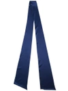 Styland Skinny Bow Scarf In Blue