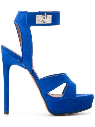 Givenchy Shark Lock Sandals - Blue In Blue