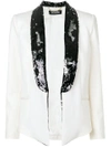 Styland Sequin Embellished Blazer In White