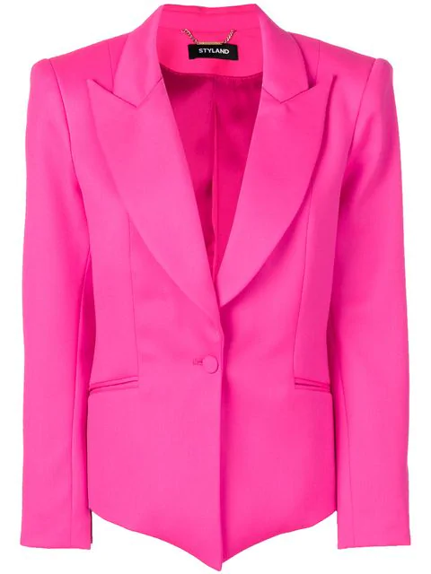 Styland Peaked Hem Blazer In Pink | ModeSens
