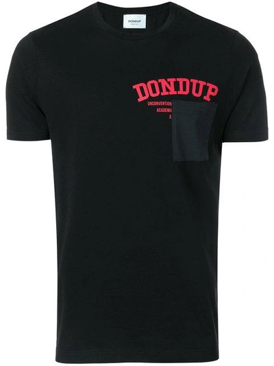 Dondup Logo Print T-shirt In Black