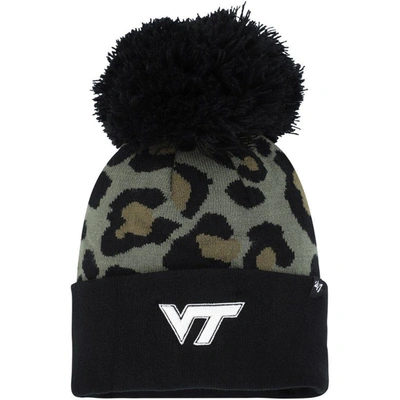 47 ' Hunter Green Virginia Tech Hokies Bagheera Cuffed Knit Hat With Pom