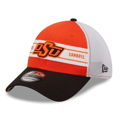 New Era Men's  Orange And Black Oklahoma State Cowboys Banded 39thirty Flex Hat In Orange,black