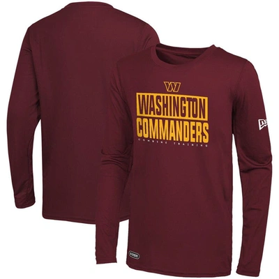 New Era Burgundy Washington Commanders Combine Authentic Offsides Long Sleeve T-shirt