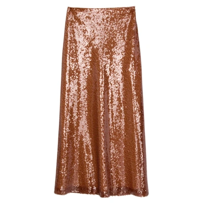 A.l.c Reese Sequined Skirt In Brown