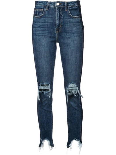 L Agence High Line High Rise Skinny Jeans In Blue