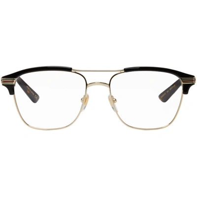 Gucci Wayfarer Framed Glasses In 002 Black