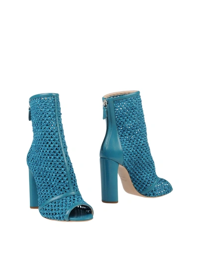 Casadei Ankle Boot In Turquoise