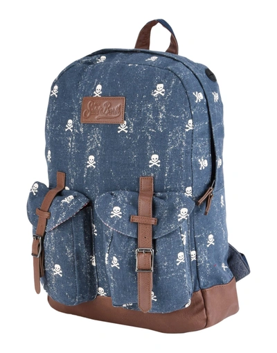 Mc2 Saint Barth Micro Skull Canvas Backpack In Slate Blue | ModeSens