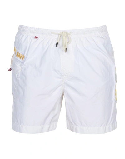 Mc2 Saint Barth Swim Shorts In White