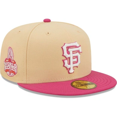 New Era Men's  Orange And Pink San Francisco Giants 2012 World Series Mango Passion 59fifty Fitted Ha In Orange,pink