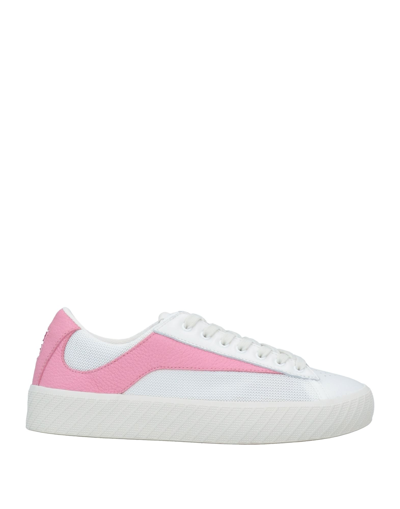 By Far Sneakers In White And Pastel Pink