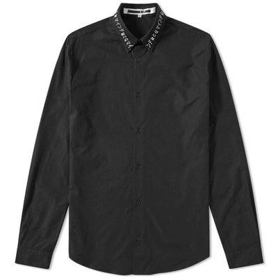 Mcq By Alexander Mcqueen Embroidered Collar Shirt In Black