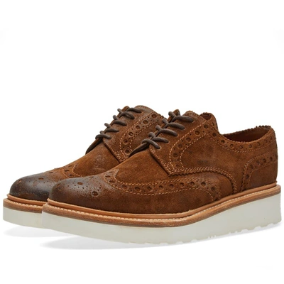 Grenson Archie V Brogue In Brown
