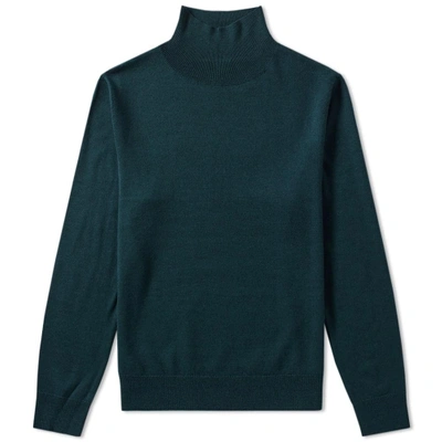 Apc A.p.c. Dundee Roll Neck Knit In Green