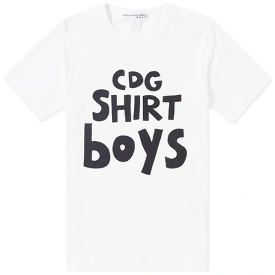 Comme Des Garçons Shirt Comme Des Garcons Shirt Boys Print Tee In White