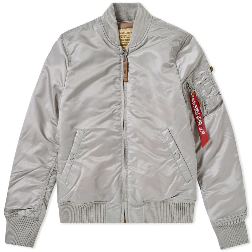 Alpha Industries Ma 1 Vf 59 Flight Jacket In Grey Modesens