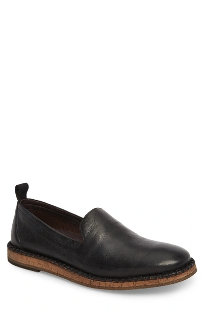 John Varvatos Zander Leather Slip-on Loafer In Black | ModeSens display picture 1
