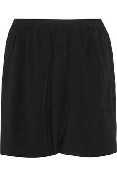 Rick Owens Woman Buds Crepe Shorts Black