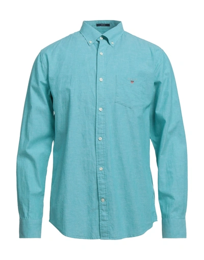 Gant Shirts In Turquoise