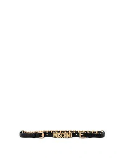 Moschino Leather Belts In Black