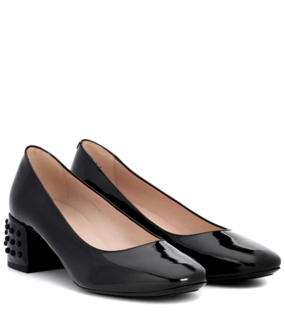Tod's Patent Leather Pumps In Black