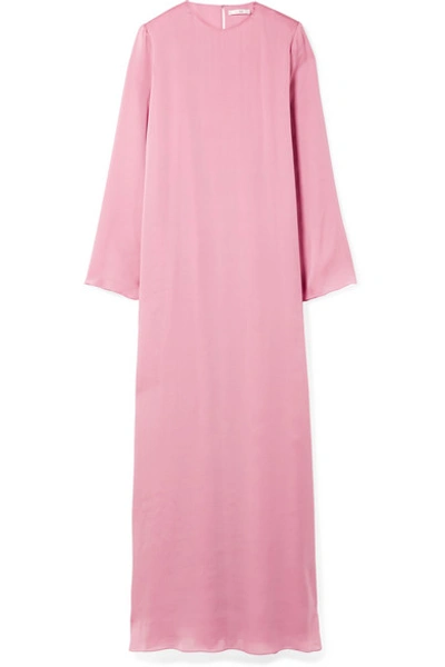 The Row Antoi Washed Silk-charmeuse Gown In Dusty Rose