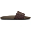 Bottega Veneta Intrecciato Leather Slides In 2241 Dark B