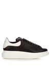 Alexander Mcqueen Oversized Raised-sole Leather Trainers In Black White
