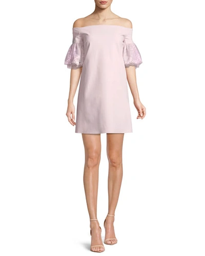 Chiara Boni La Petite Robe Joelle Lace-sleeve Mini Cocktail Dress