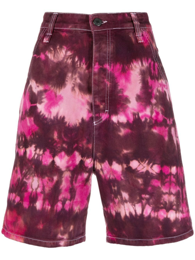 Ami Alexandre Mattiussi Denim Shorts In Pink