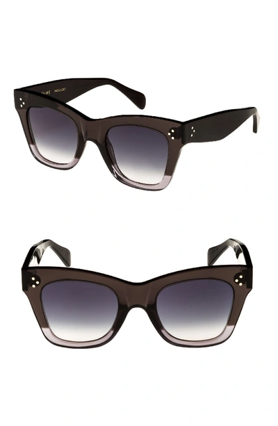Celine 50mm Gradient Butterfly Sunglasses - Dark Grey/ Smoke