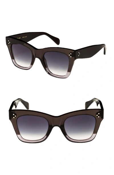 Celine 50mm Gradient Butterfly Sunglasses - Dark Grey/ Smoke In Dark Grey/ Smoke