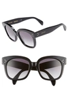 Celine Square Gradient Acetate Sunglasses, Black Pattern In Smoke Black