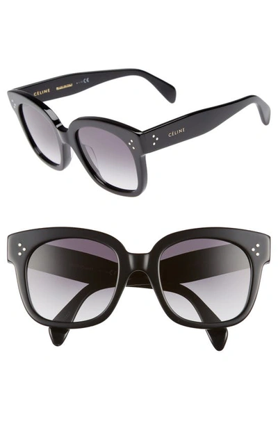 Celine Square Gradient Acetate Sunglasses, Black Pattern In Black/gradient Smoke