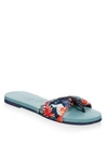 Havaianas You Saint Tropez Textile Print Cinched Sandals In Mineral Blue