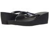 Havaianas High Metal Grega Wedge Flip Flop In Black