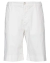 Sseinse Man Shorts & Bermuda Shorts Ivory Size 28 Cotton, Elastane In White