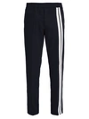 Valentino Contrast Side-stripe Track Pants In Navy/avorio