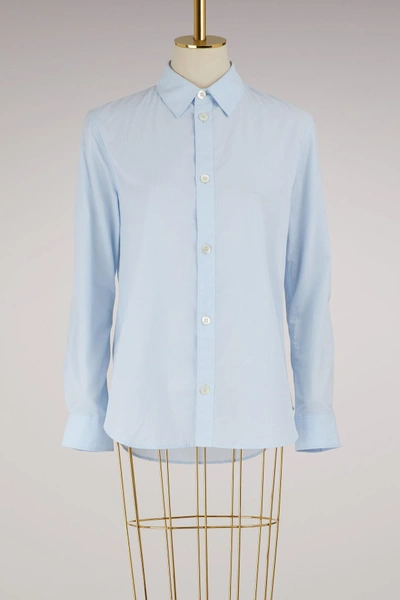 Apc Cotton Gina Shirt In Bleu Clair